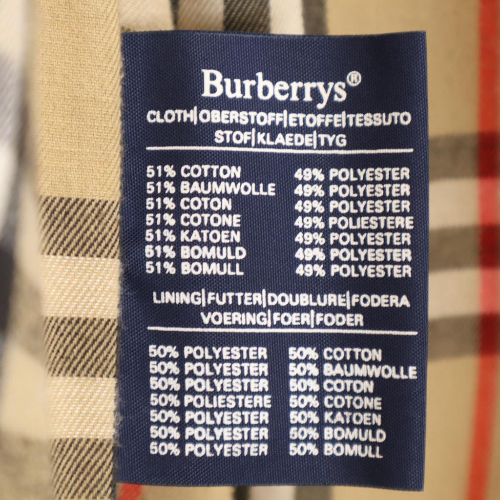 Burberrys Años 90 Hecho en Inglaterra Old Back Gabardina Nova Check 46 beige Hombre Usado