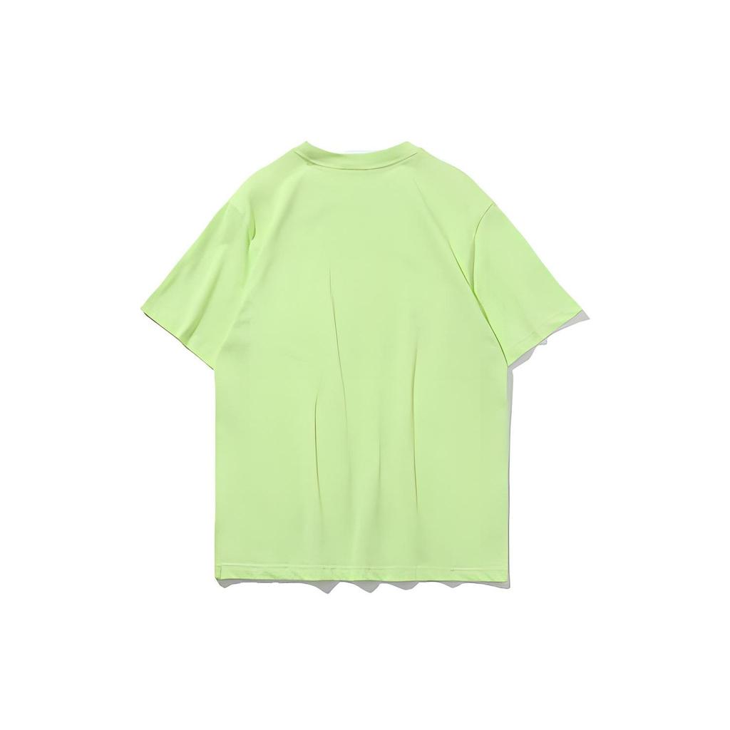 Li Ning New York Fashion Week Round Neck Short Sleeve T-Shirt Men Tops Fluorescent-Green AHSP607-3