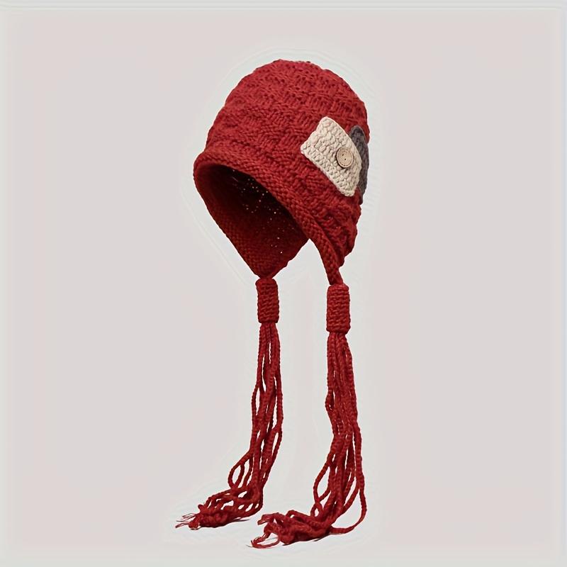 1pc Women's Winter Peru Ear Flap Hat for Cycling, Outdoor Activities & Valentine's Day Suitable for Skiing, Snow