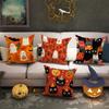 Halloween-Themed Cat & Ghost Pillowcasessuitable For Sofa Car Bedroom Decorative Cushion Cover Pillow Cover