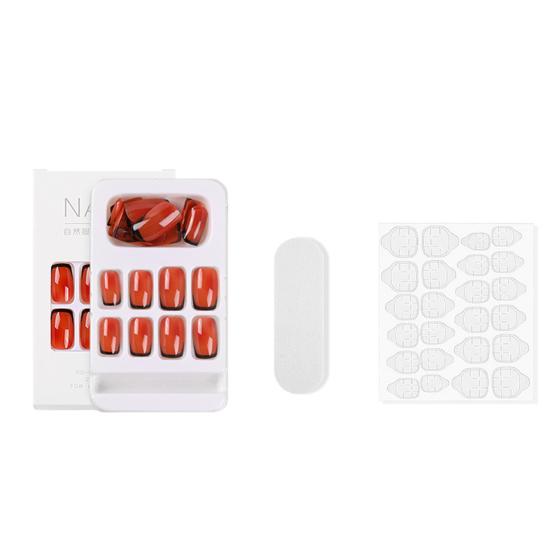 24 ks Umělé nástavce na nehty Odnímatelné rekvizity rozvržení Lehký Užitečný Stiskněte na motýla Plné umělé nehty pro krásu