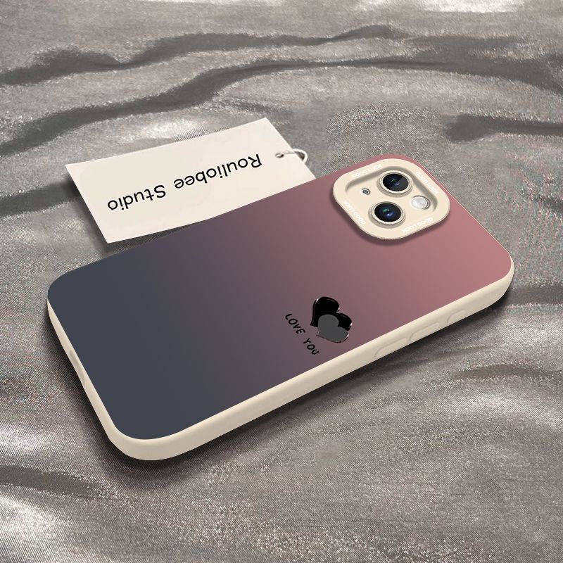Gradient Love Apple 16promax New Phone Case IPhone15Plus 13mini14 12 Protection Case