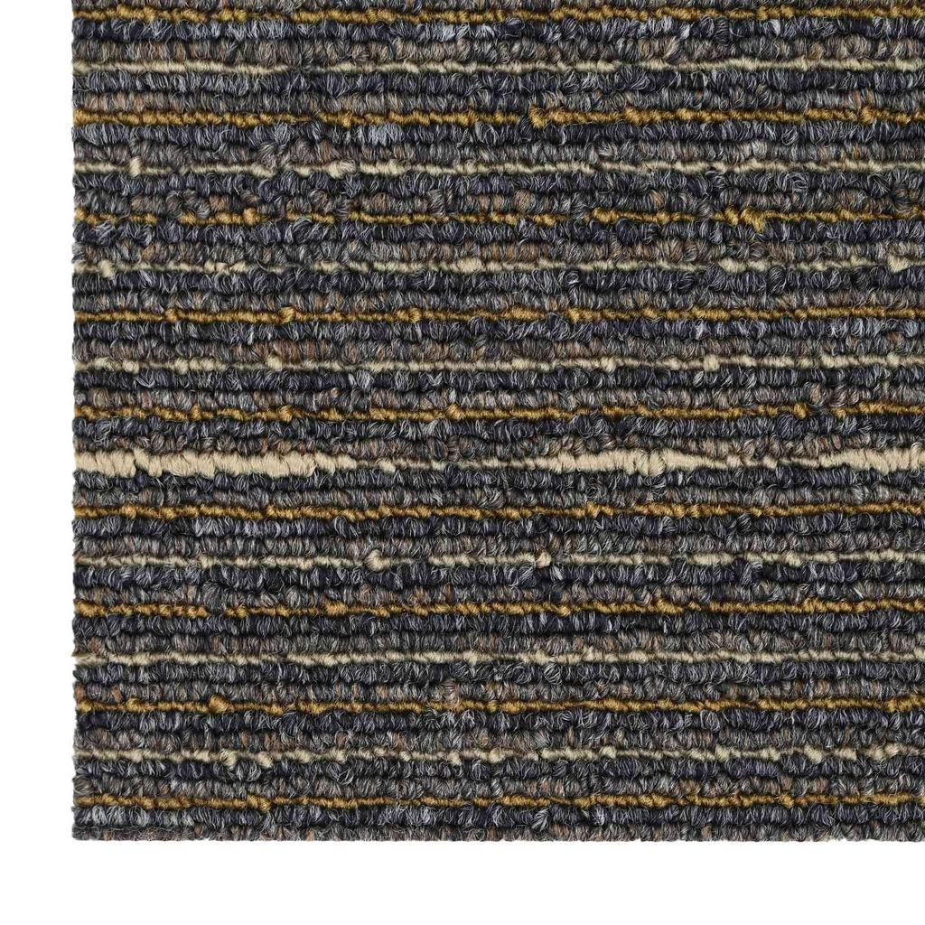 Striped Light Brown Carpet Tile 50 x 50 cm 20 pcs