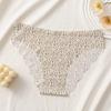 Women Seamless Thin Low Waist Leopard Print Ladies Briefs Underwear Set