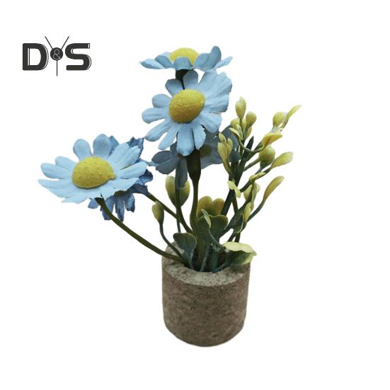 Artificial Flower Cork Pot Refrigerator Magnet DIY Home Office Kitchen Locker Fridge 3D Miniature Potted Plants Magnetic Decoration Ornament