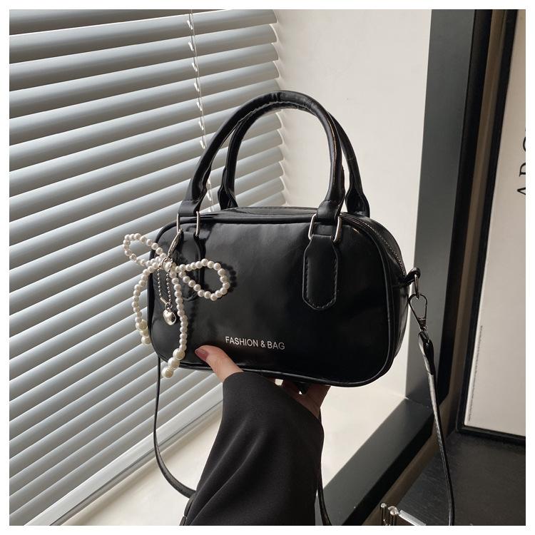 Neue Sommer Mode Einfache Damen Quadratische Tasche Perlen Schleife Umhängetasche Crossbody Tasche