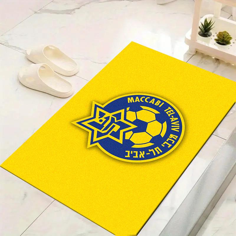 Tappeto Maccabi Tel Aviv FC per Soggiorno Camera da Letto Casa Decorazione Divano, Tappetino Antiscivolo per Giochi Bambini