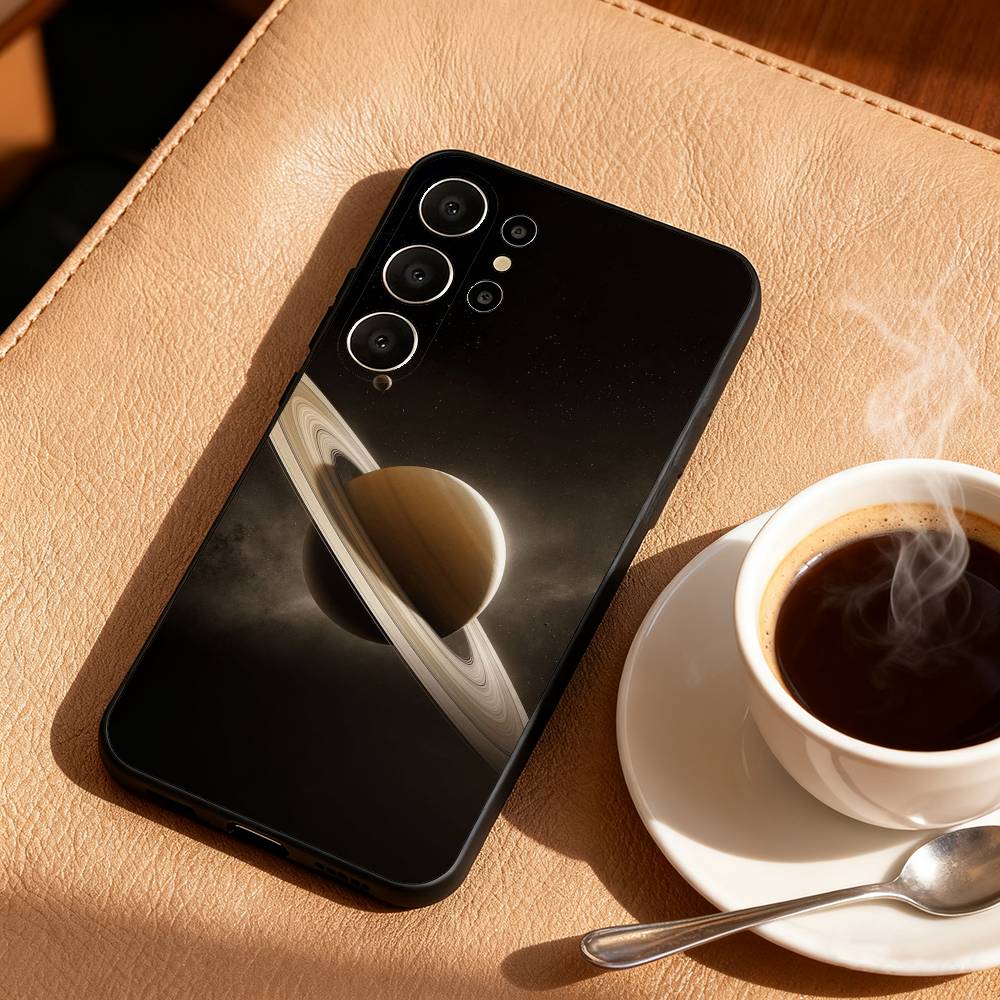 S-Saturn S-Solar system Phone Case For Samsung S26,S25,24,23,22,30,21,10,9,Ultra,Plus,Lite,Black Soft Case