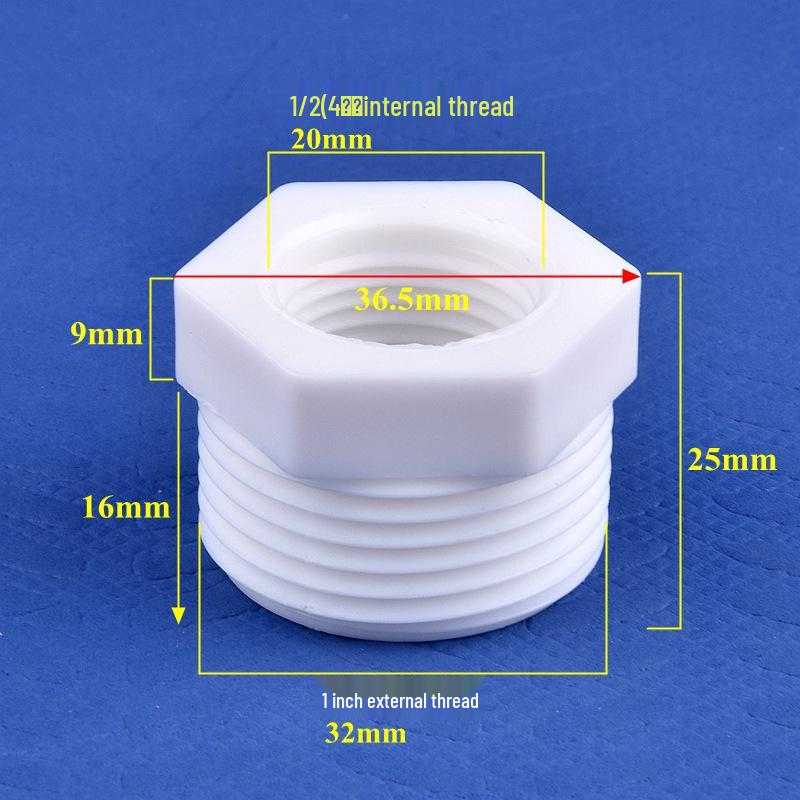 Male-to-Male Plastic Extension Nipple Connector with External Thread Adapter, High-Temperature Resistant, Sizes: 4/6/1 Inch.