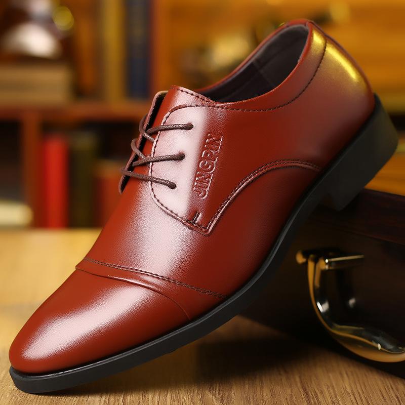 2025 New Cowhide Shoes Men's Business Dress Leather Shoes Men's Versatile Breathable Cowhide Casual Shoes