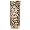 Allegra K Women's Brown Snake Print Sequin Ankle Boots with Chunky Heel and Pointed Toe, Size 26.0 cm
