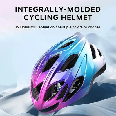 Fahrradhelm Herren Damen Integral geformt Ultraleicht Outdoor Radsporthelm Verstellbar MTB Rennradhelm Zubehör 19 Belüftungsöffnungen