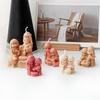 Mini Holy Family Nativity Set Candle Mold Resin Epoxy Plaster Silicone Mould Jesus Virgin Mary Table Decoration DIY Gifts Wax