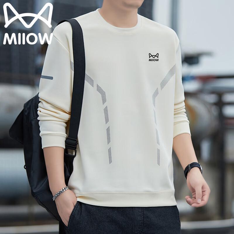 Mao Ren Men's Casual Long-Sleeve Crew Neck Tee