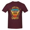 Unisex 56th Birthday 56 Years Old Retro Legend Since January 1966 T Shirt Vintage Oneck Cotton Anime Shirt