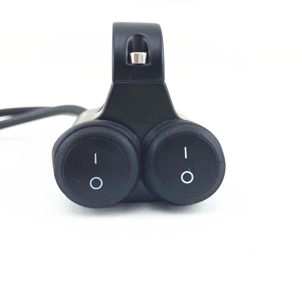 Waterproof 12V Motorbike 22mm Alloy Handlebar Headlight Spot Light On Off Switch