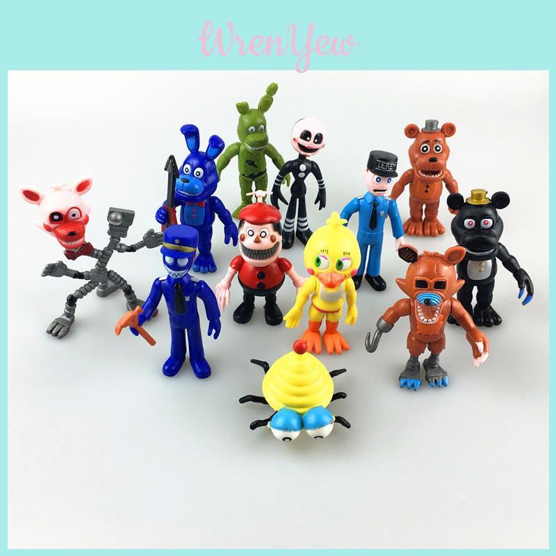 12pcs Set Of Five Nights At Freddys Chica Freddy Doll Pvc Action Figures For Kids
