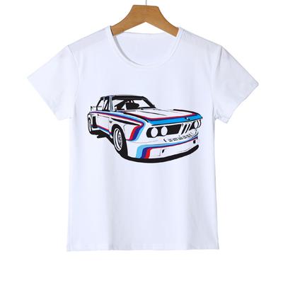 Casual Cartoon Evolution Auto Mechanical Car M3E30 Printed Children's T-Shirt Summer White Short Sleeve Loose Women Top Boy Tees