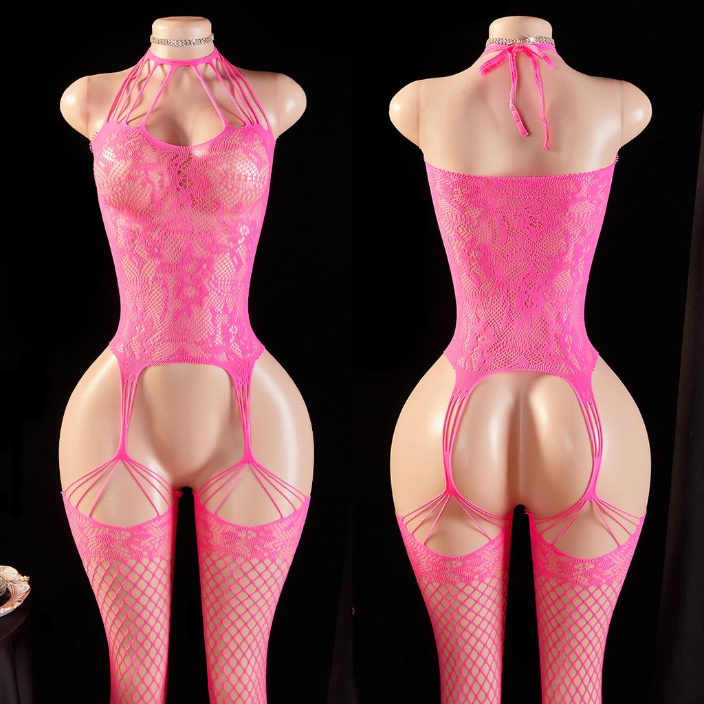 Crotchless See Through Women Sex Underwear Porn Hollow Mesh Sexy Bodysuit Ladies Exotic Costumes Erotic Fishnet Bodystocking