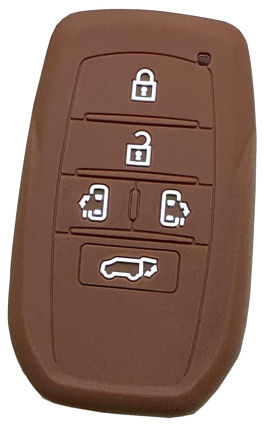 

IKT Smart Key Silicone Cover for Toyota Cars, 5 Buttons, Brown, New Alphard (2023~),