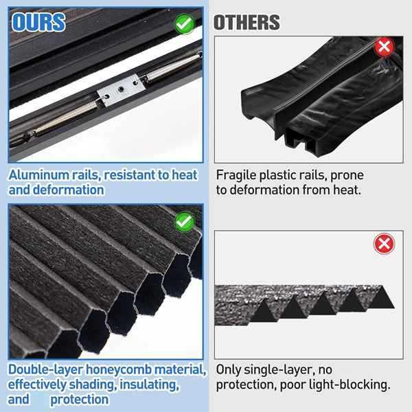 Black Metal RV Door/Window Curtain Replacement Part for Lippert