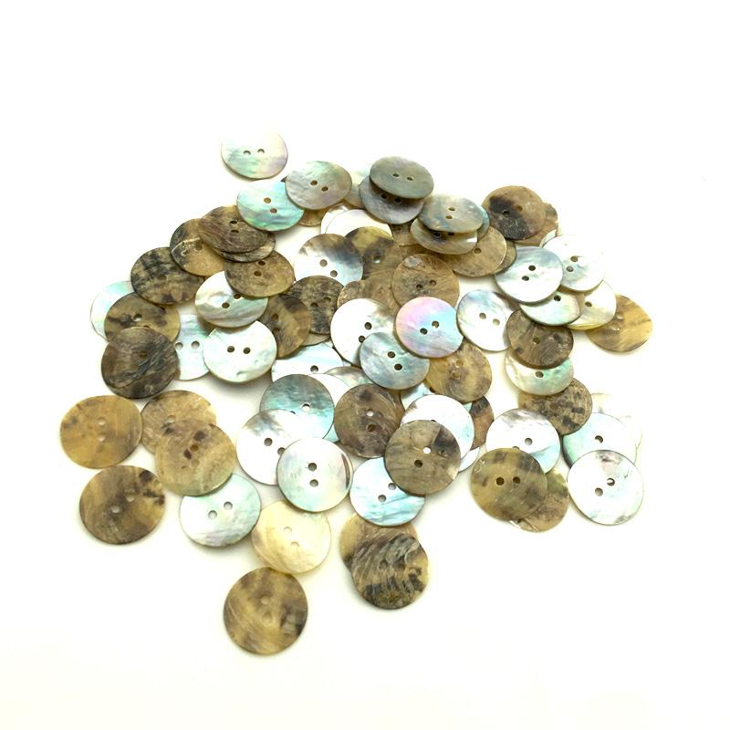 111PCS 11/11/18/11mm Natural Shell Sewing Buttons Color Japan Mother of Pearl MOP Round Shell 1 Hole Button Sewing Accessories