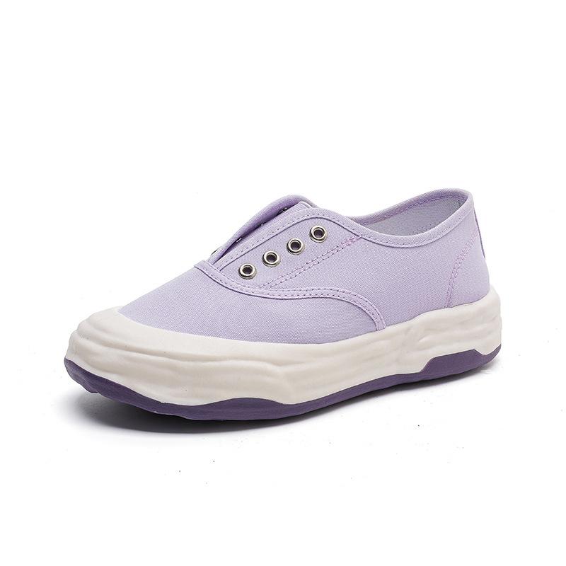 Damesko Vår Ny Mote Pustende Canvas Sko Kvinnelige Studenter Casual Mesh Tide Match Skateboard Sko Street Shot