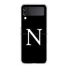 Phone Case For Samsung Galaxy Z Flip 3 4 5 Hard Folding PC Bumper Initial Letter A Z Fashion For Samsung Z Flip 6 Cover