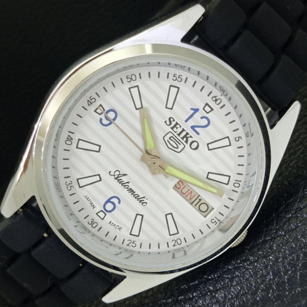 

КОЛЛЕКЦИОННЫЕ SEIKO 5 АВТОМАТИЧЕСКИЕ ЯПОНСКИЕ МУЖСКИЕ ВИНТАЖНЫЕ ЧАСЫ С БЕЛЫМ ЦИФЕРБЛАТОМ a500170-2 R151a-a500170