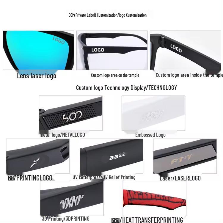 Polarized Sports Sunglasses with Custom Logo - Stylish Japanese & Korean Design