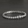 Hip Hop Real Gold Plated Jewelry 6mm Wide Geometric Round Zircon Tennis Bracelet Iced Out Bling CZ Bracelet for Women