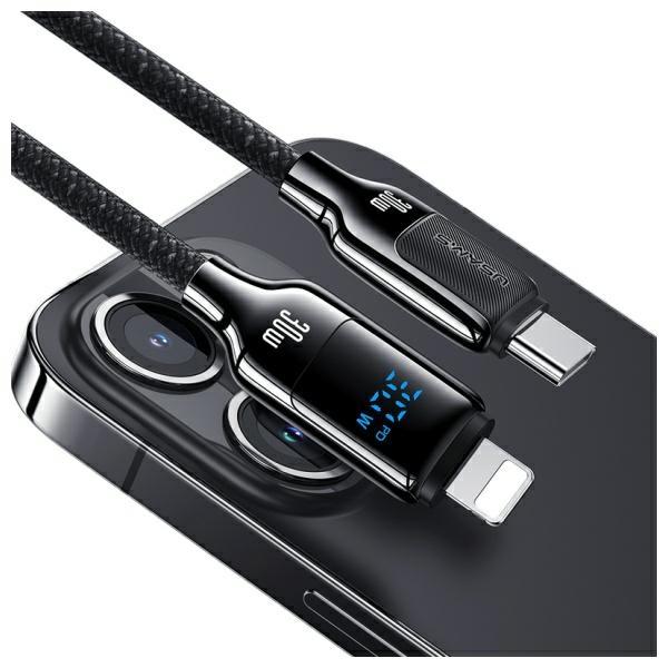 Usams Kabel Usb-C Na Lightning 30W 1,2M Digital Display Zinc Alloy Fast Charging Data Cable Hx Series Sj741Usb01 (Us-Sj741)