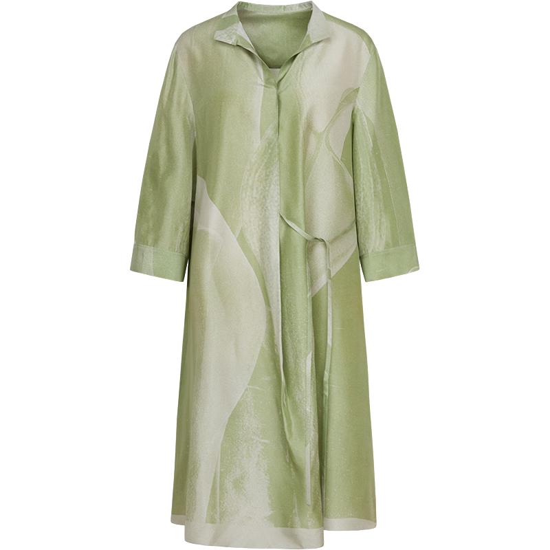 

ПЛАТЬЕ ИЗ ПЕЧАТНОГО ШЕЛКА С ПОЯСОМ НА ТАЛИИ ВЕСНА 2024 S