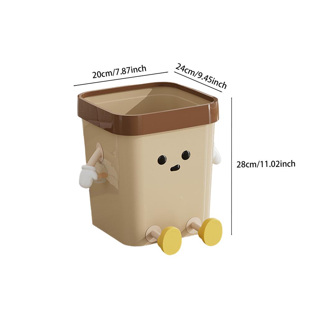 Creative Trash Can Modern Multifunction Wastebasket Rubbish Container Cute Garbage Bin for Home Dorm Office Bedroom Kitchen