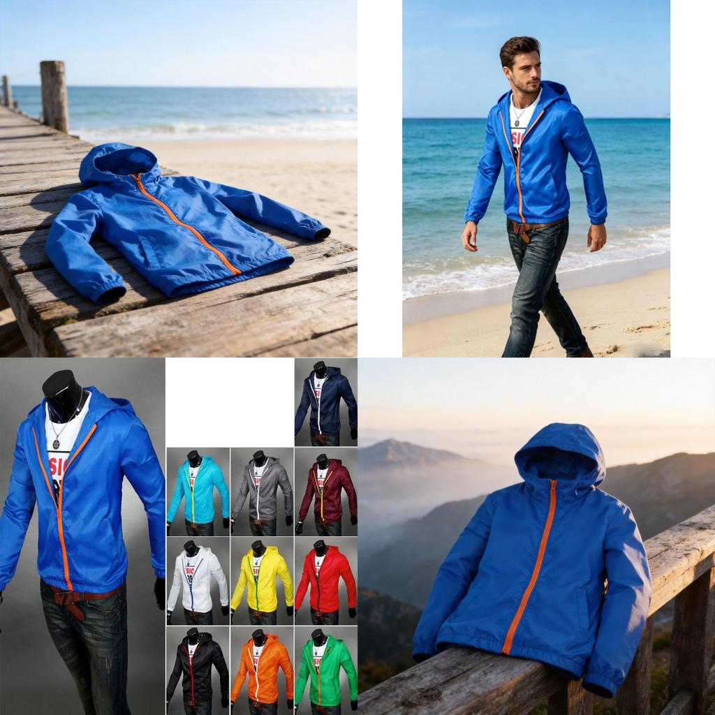 Mens Lightweight Breathable Sun Protection Jacket With Hood For Summer Outdoor Activities