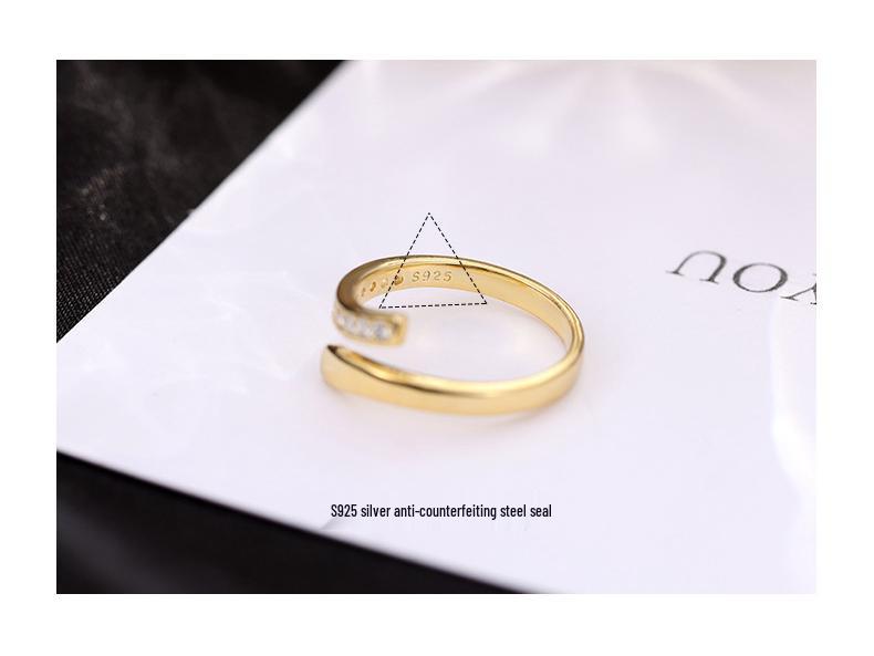 Banyan Tree S925 Silver Mobius Couple Rings - Korean Geometric Design