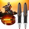 Flowing Turn Lights 12V Motorcycle 24 Leds Scanning Directonal Signal Lamp For Honda Chopper Kawasaki Yamaha Ducati Buell