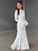 Slim Fit Floral Ruffle Dress - Gentle Spring 2025 Collection