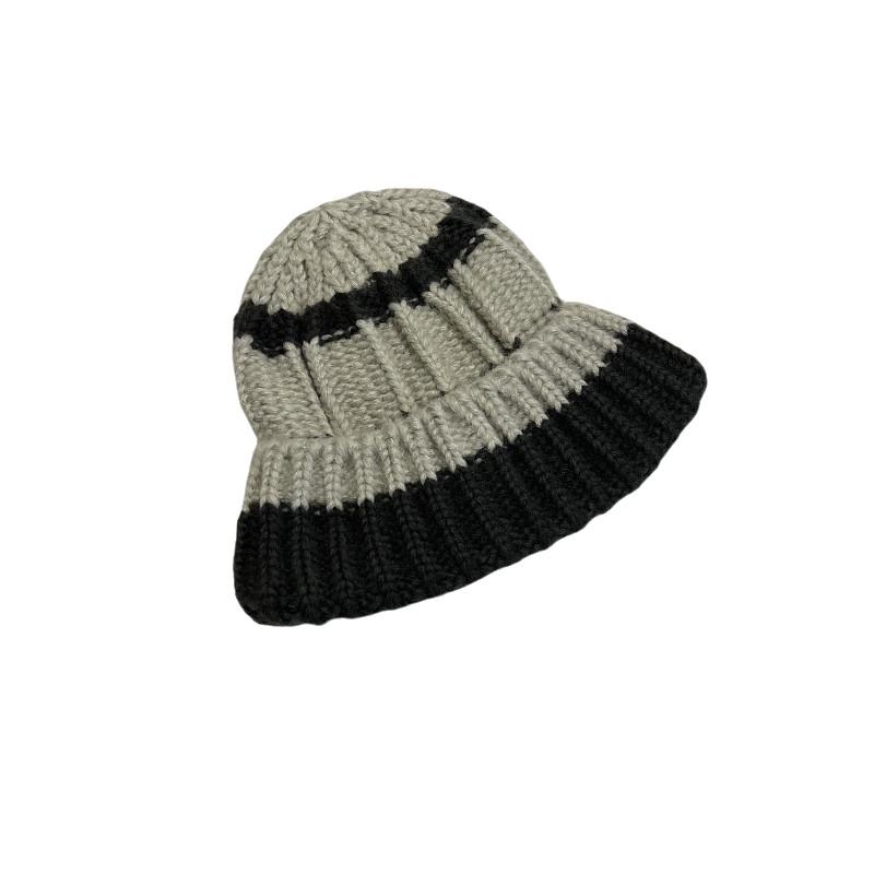 Big Head Circumference Japanese Style Woolen Hat Men Winter Warm Ear Protection Knitted Hat Women Face-lifting Pile Cap