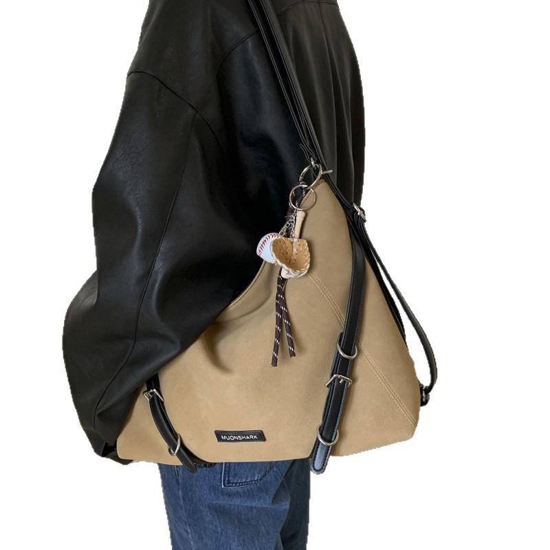 Multifunktionaler Damen-Crossbody-Rucksack aus Wildleder - Großes Fassungsvermögen, Lässiger Stil für Herbst/Winter 2025