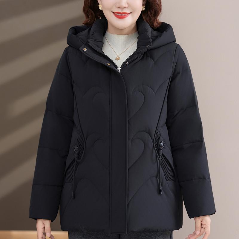 Middle Age Women's Winter Down Jackets Hooded Plus Size Thick Down Coats Woman Outerwears
