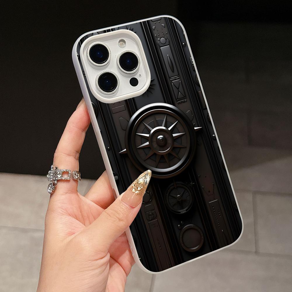 Compass Sailing Jelly Double layer White Mobile Phone Case for iPhone 17 16 15 14 13 12 11 Air Pro Max Plus Protective iPhone 16