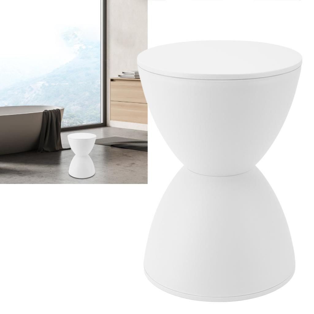 Hourglass Shaped Stool Plastic Modern Simple Nordic Style Household Round Stool for Bathroom Fitting Room
