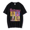 90s Singer Britney Spears Beautiful Photo Graphic Print Tshirt Fashion Hip Hop Oversized T Shirt Harajuku Short Sleeve T Shirts