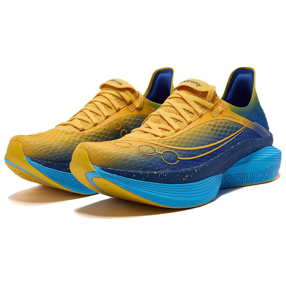 SAUCONY Endorphin Elite 2 Htc China Versatile Comfortable Durable Low-Top Running Shoes Men Sneaker Yellow Blue S30994-204