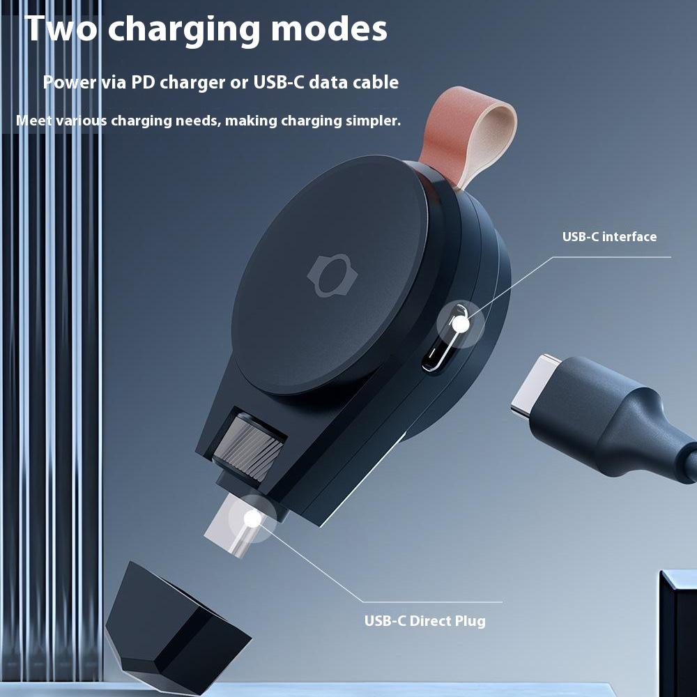 SIKAI Kabelloses Uhrenladegerät für Samsung Galaxy Watch 8/7/6/5 Typ-C Magnetisch Drehbar PD Schnelllade-Dock