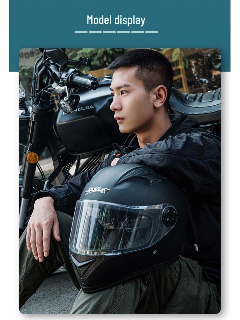 Men’s Anti-Fog Winter Motorcycle Helmet - Full Coverage, Warm, Electric Car Compatible