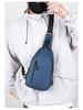 Men's Water-repellent Crossbody Chest Bag with USB Charging