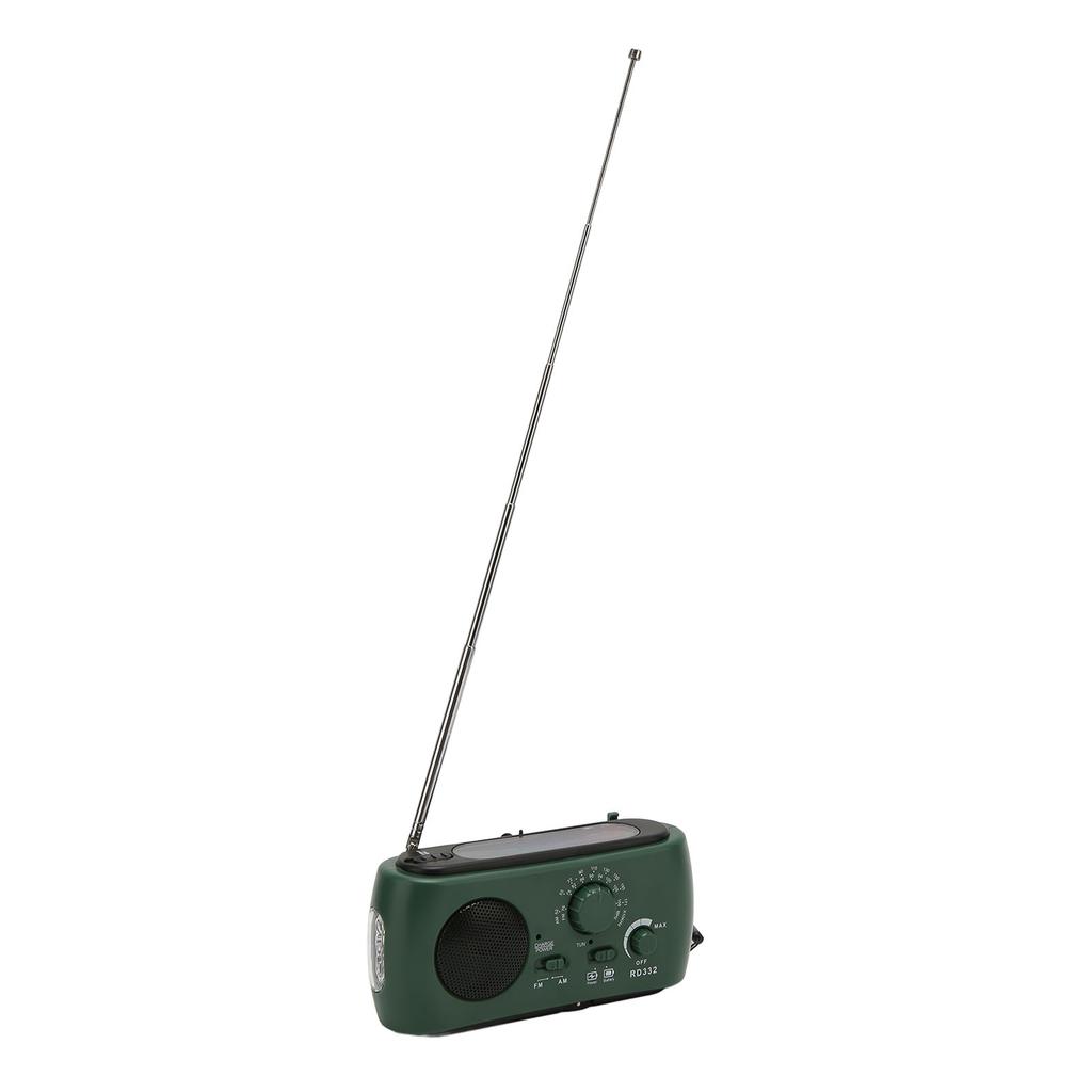 Solar Hand Crank Radio Multifunction Rechargeable Emergency Radio with Flashlight Function for Outdoor Camping Hiking