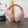Orecchie da Animale Carine Morbide Paraorecchie Forma di Hamburger Accessori Abbigliamento Borsa Orsetto Peluche Paraorecchie Pieghevoli